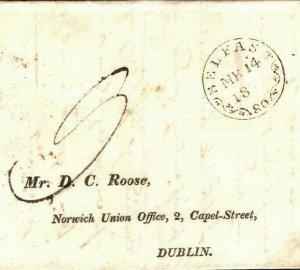 GB IRELAND Cover FANCY DISTINCTIVE MILEAGE CDS Insurance EL Dublin 1820 P121a