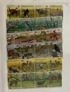 Souvenir Sheet Burundi Scott #C258-C263 nh