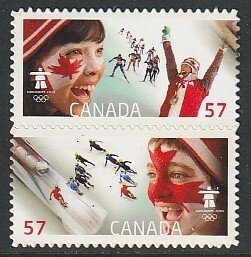 2010 Canada - Sc 2375i - MNH VF - 1 pair - Celebrating the Olympic Spirit