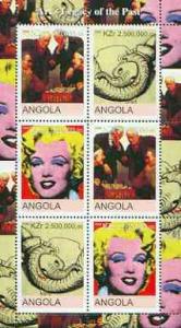 Angola 2000 Art Legacy of the Past perf sheetlet containi...