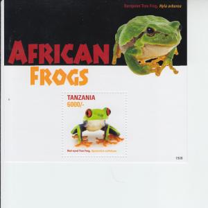 2016 Tanzania African Frogs SS (Scott 2777) MNH