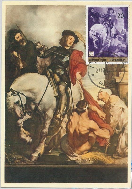 62803 - RWANDA - POSTAL HISTORY: MAXIMUM CARD 1967 - ART: Vaqn Dyck  ST MARTIN