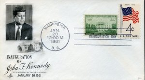 UNITED STATES  1961  JOHN F. KENNEDY ARTCRAFT  COMBO INAUGURATION COVER