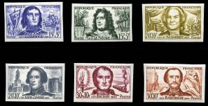 France, 1950-Present #B330-335 (YT 1207-1212) Cat€140, 1959 Famous Men, imp...