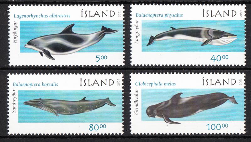 Iceland MNH 2001 Set of 4 Marine Mammals