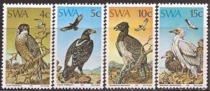 South West Africa - 1975 Birds of Prey, Eagle, Vulture - 4 Stamp Set #373-6
