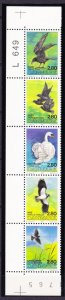 1986 Denmark 872-876strip Birds  6,00 €