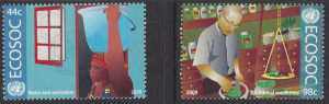 United Nations #992-3 MNH, set Economic & Social Council, issued 2009