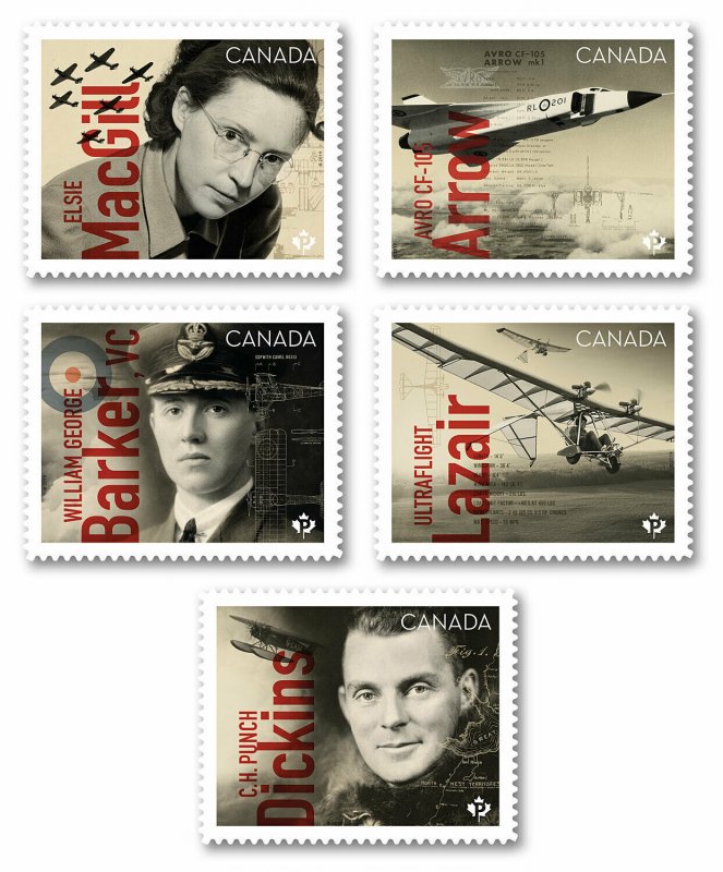 Canada 3172-3176 Canadian in Flights P set 5 stamps from booklet MNH 2019