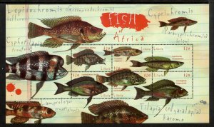 Liberia 2001 - Fish Marine Life - Sheet of 6 Stamps - MNH