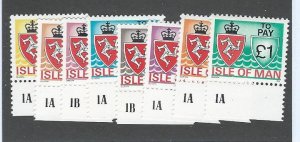 Isle of Man    MNH sc  J9-J16