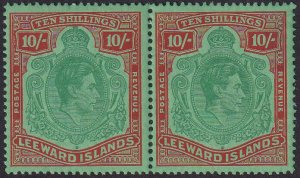 LEEWARD IS. 1938 Chalky 10s bluish green and deep - 36688