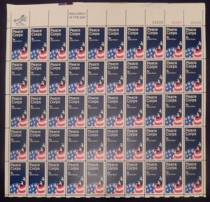 US #1447 8c Peace Corps, F-VF NH or better,  FULL SHEET, post office fresh, V...