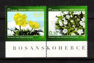 Bosnia (Croat ADM) Sc 167 MNH pair of 2006 - Flowers - JH23
