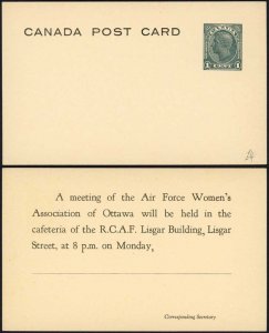 Canada KGVI 1c Postal stationery