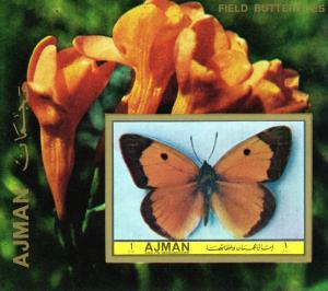 Ajman 1972 Field Butterflies S/S MNH Imperf.Mi.# Block 428B 