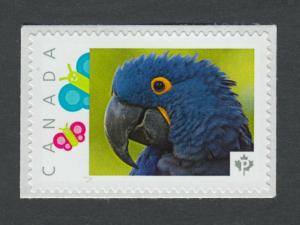 BLUE PARROT Exotic bird Picture Postage stamp MNH Canada 2014 p76bd5/3
