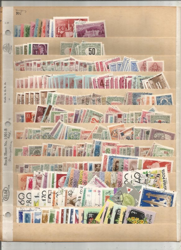 HUNGARY COLLECTION ON STOCK SHEET, MINT/USED