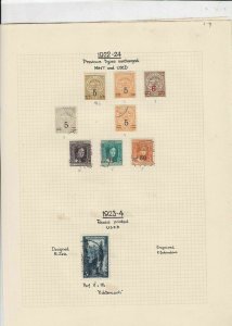 luxembourg 1922-25 used stamps sheet ref 17827