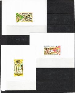 Mali 1981 MNH Sc 425-7 IMPERFORATE deluxe souvenir sheets