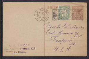 Netherlands H&G 71 used 1923 7½c Uprated Postal Card