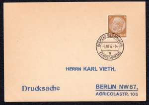 Nazi Germany (Third Reich) 1937 Harvest Festival - Day of Thanks Postal Card