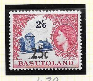 Basutoland  #69b  25c on 2sh6p  (MNH) CV $1.90