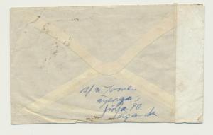 KUT (KAMPALA) TO USA 1942 CENSOR (244) TAPE TYPE V111a, 40c RATE (SEE BELOW)