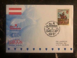 1999 Walterdorf Austria First Day Balloon Airmail FDC Cover To Salzburg