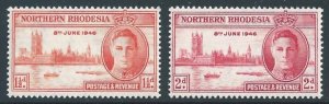 Northern Rhodesia #46-7 NH 1946 Peace Issue