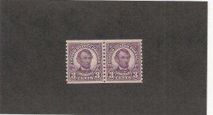 US SCOTT# 600, COIL PAIR, MNH, OG