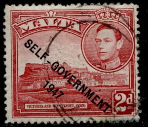 Malta #212 Self Government Overprint Issue Used