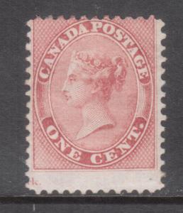 Canada #14vii Mint Fine Showing Imprint At Lower Left - Full Disturbed OG Hinged