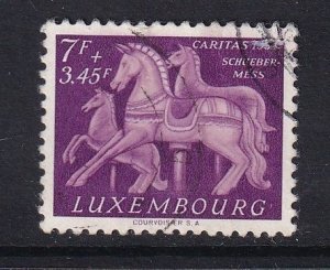 Luxembourg   #B185  used 1954 Caritas 7fr