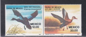 Mexico # 1347a, Aquatic Birds, Attached Pair, Mint NH