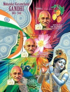 Guinea 2012 - Mohandas Karamchand Gandhi. Y&T 6319-6321, Mi 9260-9262