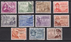 Norway # 279-289, Complete Set, Used, 1/2 Cat.