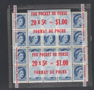 Canada #341bi  (1954 5c Wilding Cello-Pac of one sheet of 20) VFMNH CV $11.00