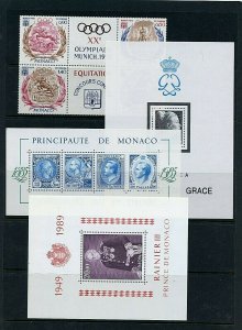 Monaco #839a//2193 (MO907) Mini Collection, Nice for a collector, MNH, CV$276.10