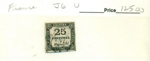 FRANCE #J6, Used, Scott $125.00