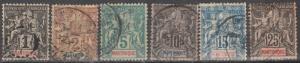 Martinique #33-4, 36, 38, 40, 43  F-VF Used  CV $17.55 (A10523)