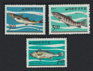 Korea Rep. Pollack Lenok Croaker Korean Fishes 3v 1966 MNH SC#496-498