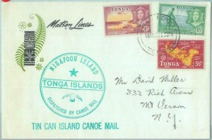 89198 - TONGA - POSTAL HISTORY - COVER to USA 1962 PAQUEBOT Canoe Mail FISHING