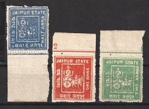 INDIA-JAIPUR 1904 Chariot of Surya, Sun God (3v Cpt) MNH CV$200+
