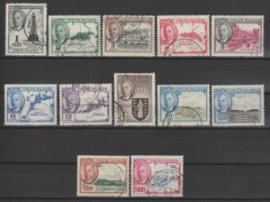 BRITISH VIRGIN ISLANDS 1952 SG 136/46 USED Cat £80