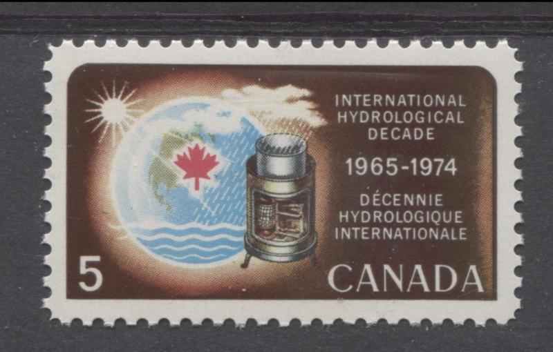 Canada #481 5c Multicoloured 1968 Rain Gauge VF 75/80 NH NF/DF