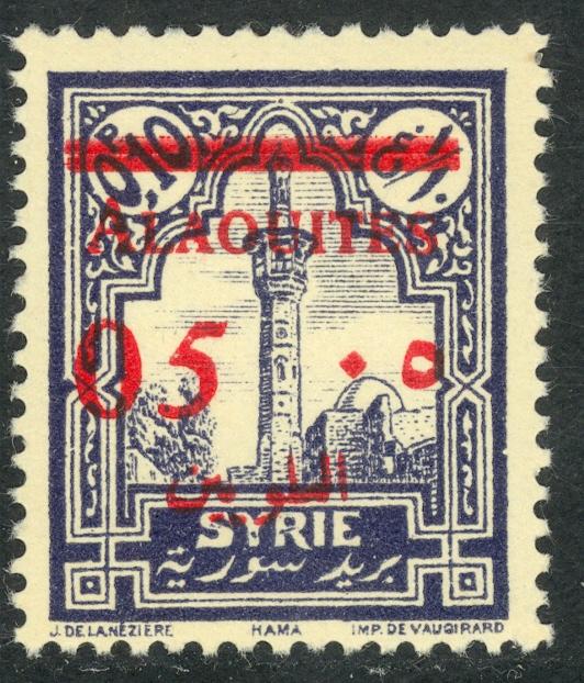 ALAOUITES 1928 5c on 10c Mosque Issue Sc 46 MNH