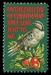 PCBstamps   US #1445 8c Christmas, Partridge, MNH, (4)