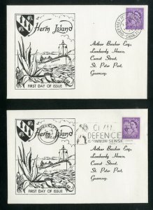 Herm Island Lot of 4 First Day Covers