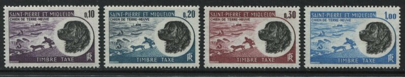 St. Pierre and Miquelon Newfie Dog 10 centimes to1 franc Postage Dues mint o.g.